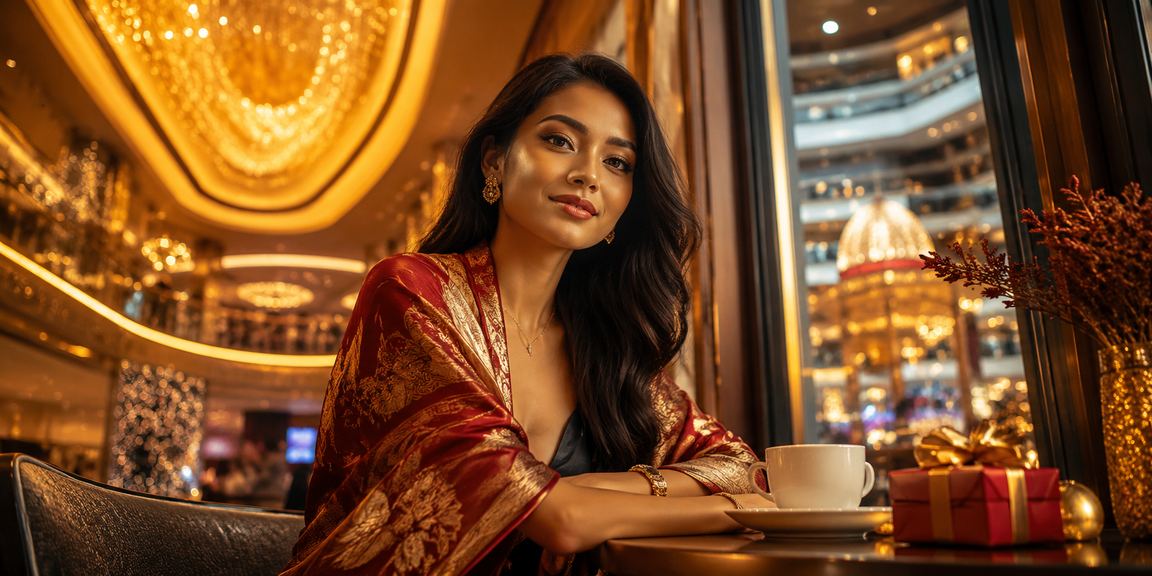 Pengguna mengakses aplikasi taruhan dengan suasana santai menikmati kopi Vietnam