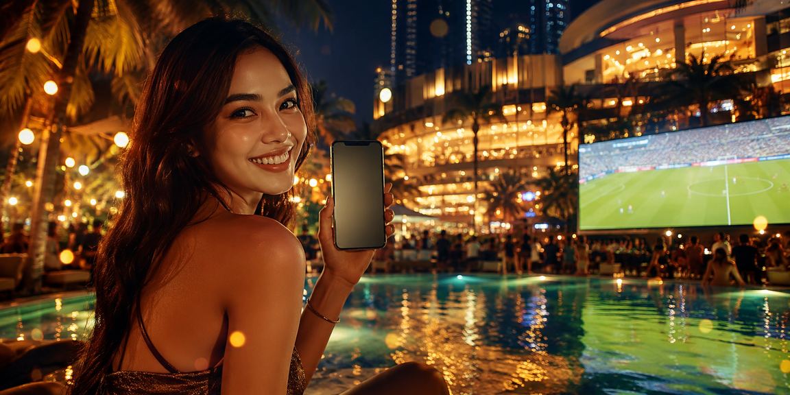 Tampilan aplikasi casino online kepo88 di pasar malam yang ramai dan berwarna