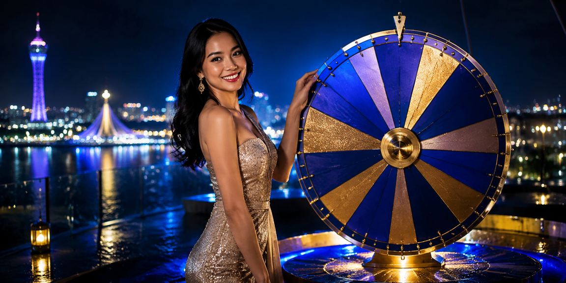 Suasana pantai Vietnam yang cerah dengan kegiatan lucky draw menarik di tepi laut